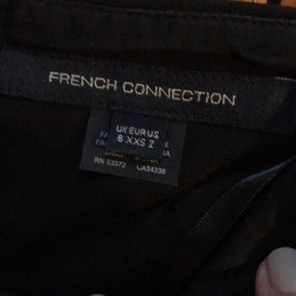 French Connection One Shoulder Cute Little Black Dress - Picture 3 of 3